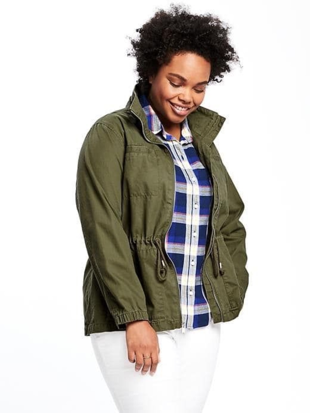 Old Navy Olive Green Utility Drawstring Jacket